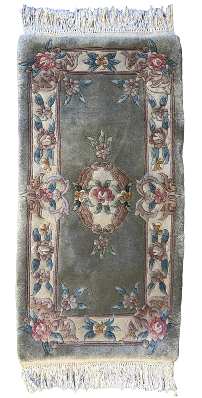 Hand-Knotted Art Deco Rug - 2’x4’