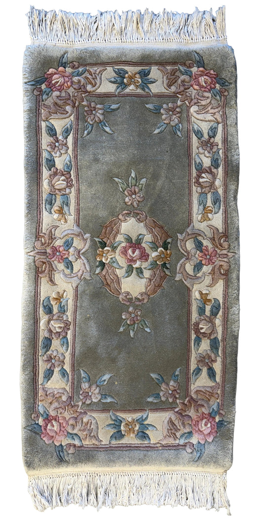 Hand-Knotted Art Deco Rug - 2’x4’