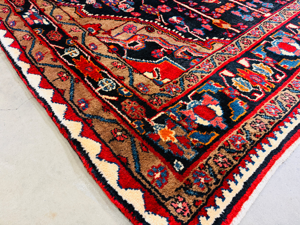 Hand-Knotted Persian Nahavand Rug - 5'5"x10'4"
