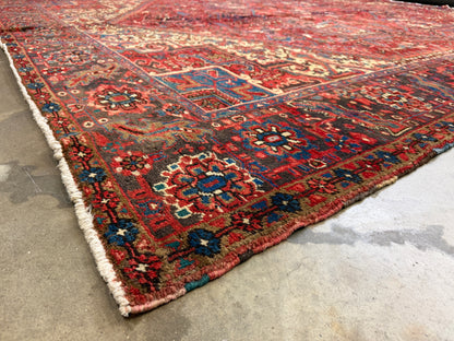 Hand-Knotted Persian Heriz Rug - 9’8”x13’1”