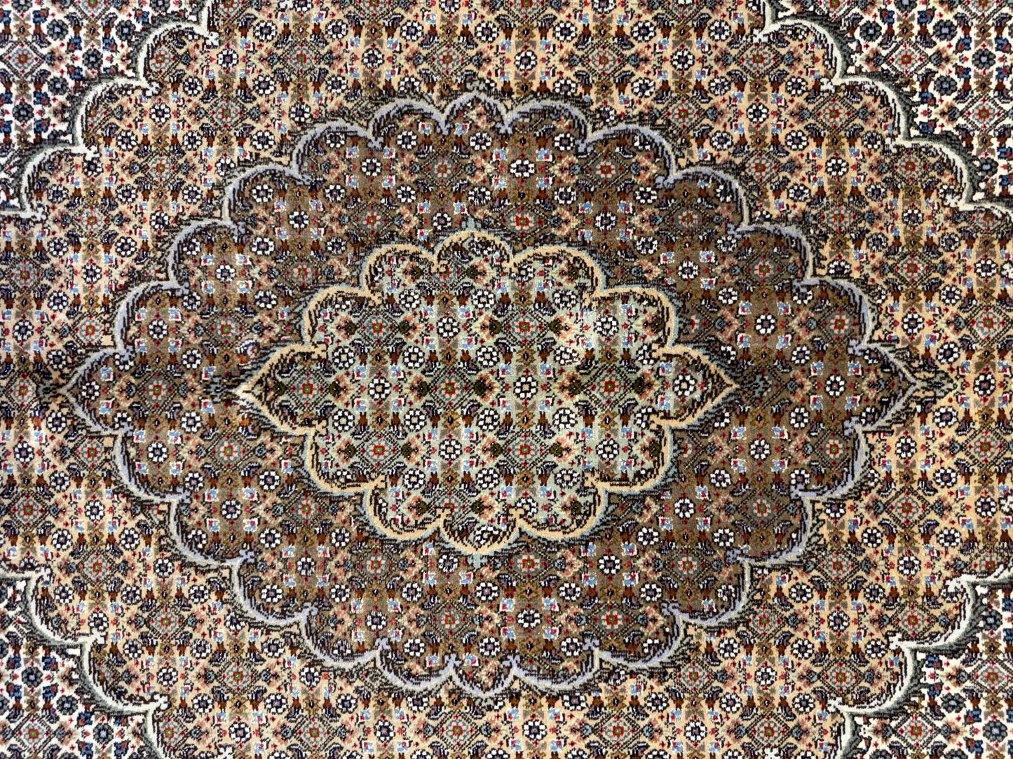 Hand-Knotted Persian Tabriz Mahi Rug - 10’x13’5”