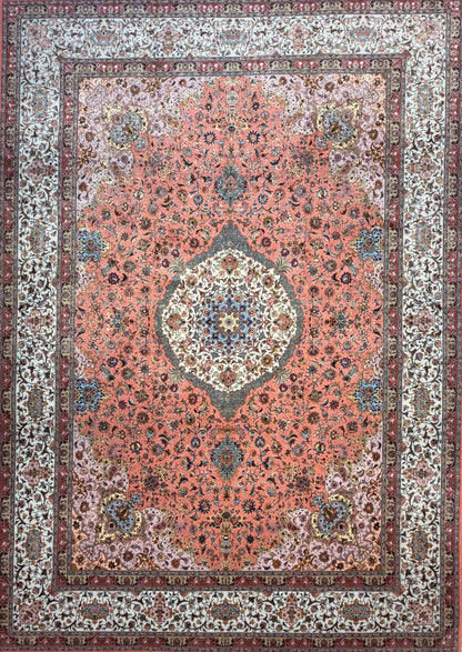9’7”x14’ Hand-Knotted 70 Raj Persian Tabriz Rug - Signed Beirami