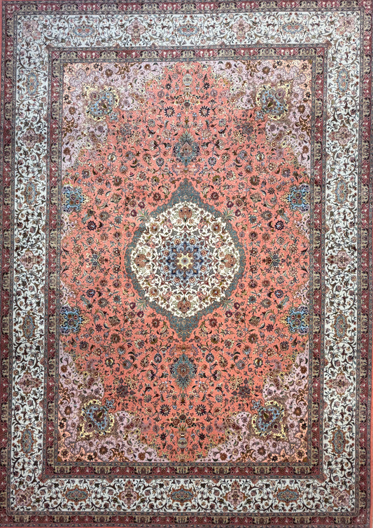 9’7”x14’ Hand-Knotted 70 Raj Persian Tabriz Rug - Signed Beirami