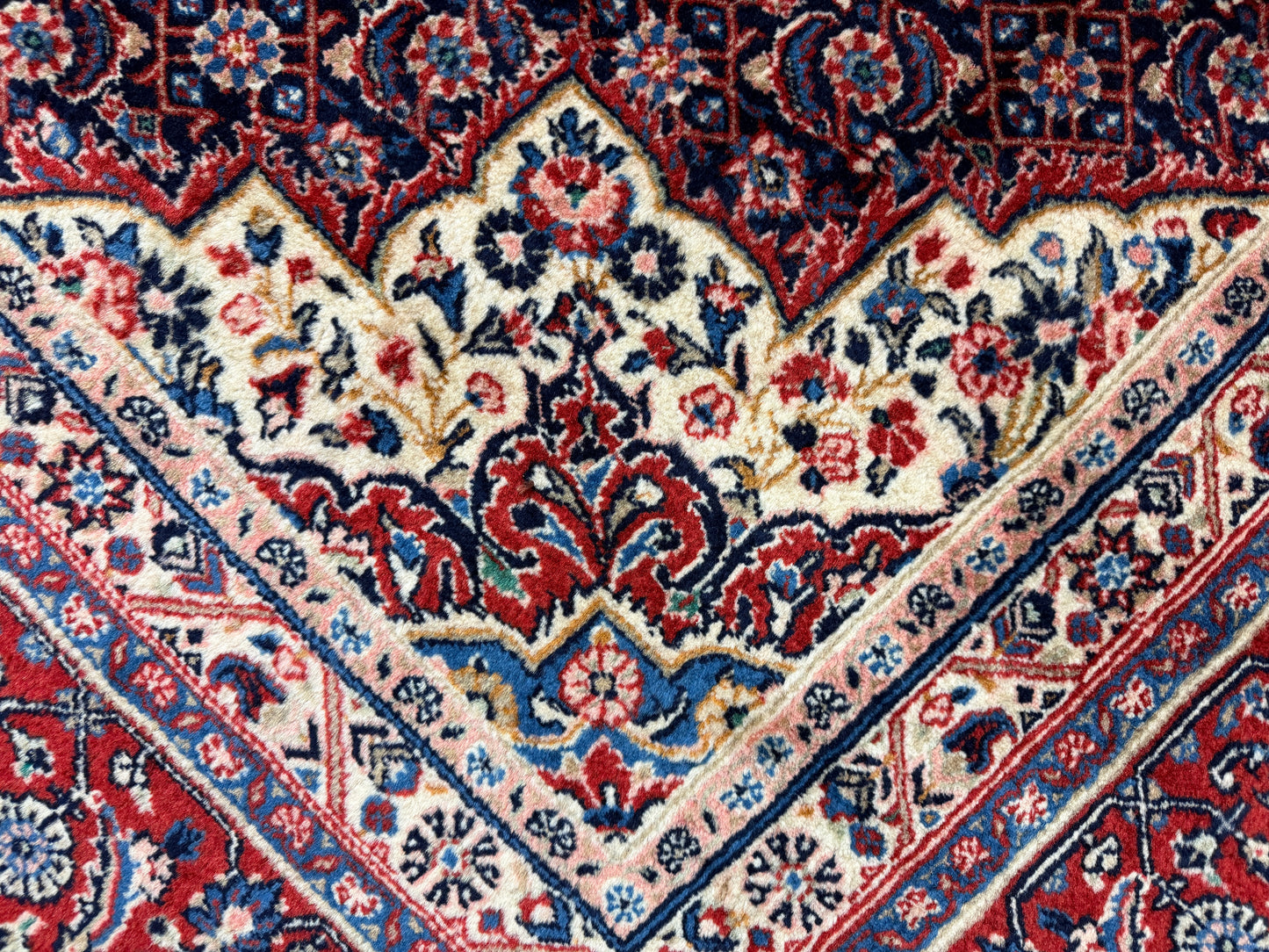 Hand-Knotted Persian Qazvin Rug - 9’x11’10”