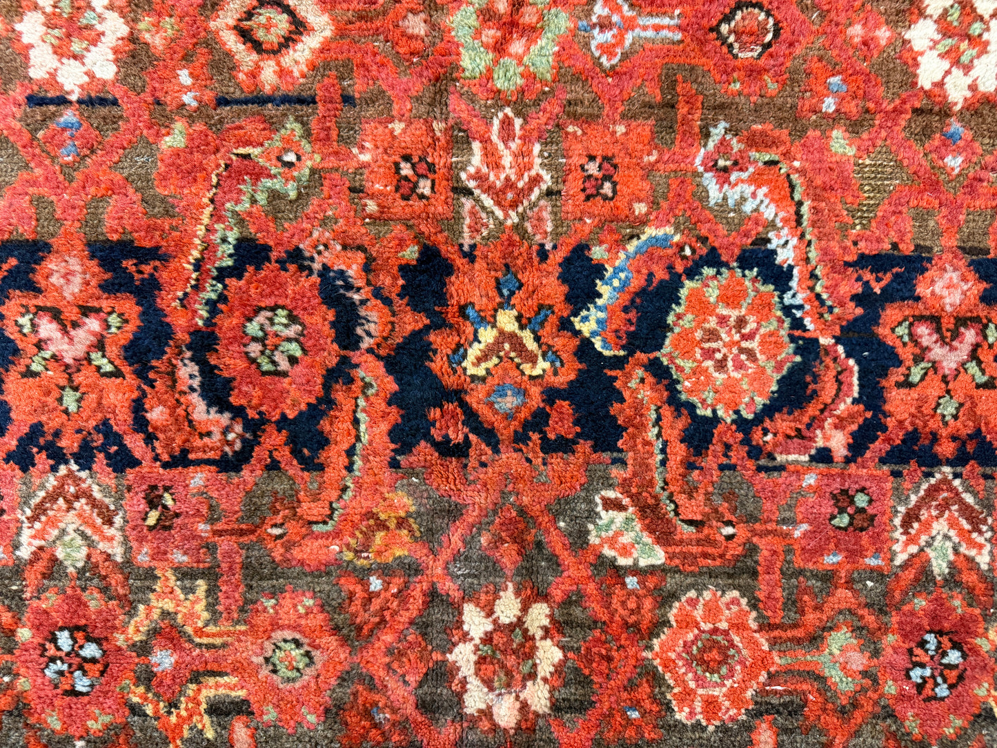 8’x15’4” Antique Hand-Knotted Very Fine Wool Persian Malayer Area Rug