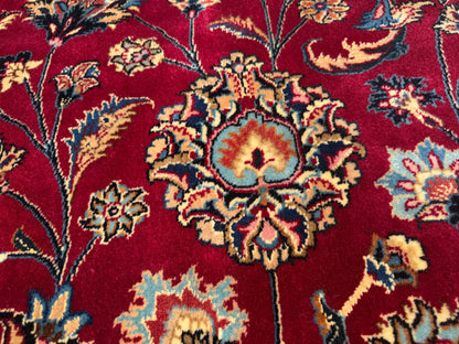 Hand-Knotted Persian Mashad Rug - Signed Hashemi - 9’11”x13’