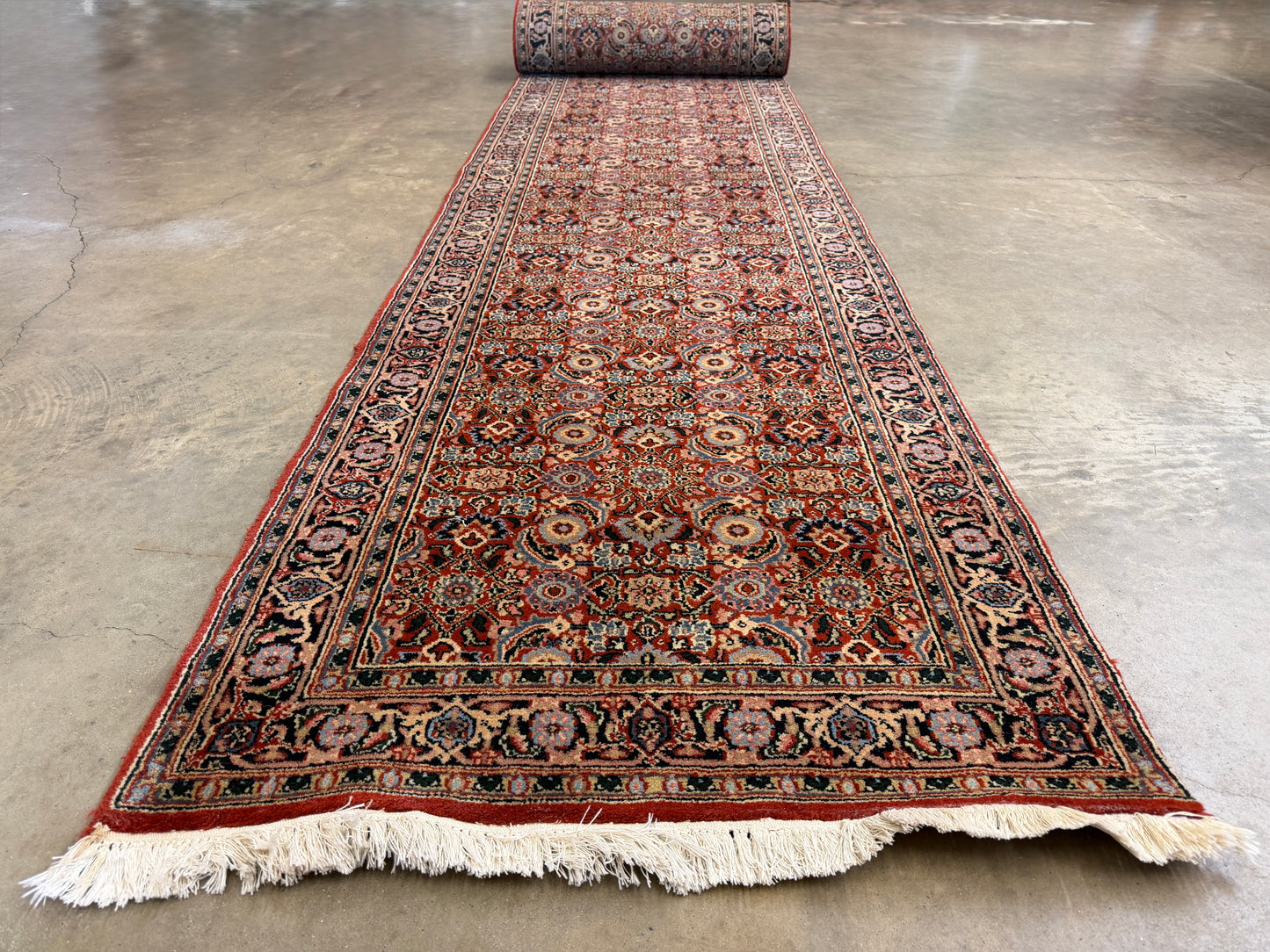 Hand-Knotted Herati Runner - 2’7”x19’6”