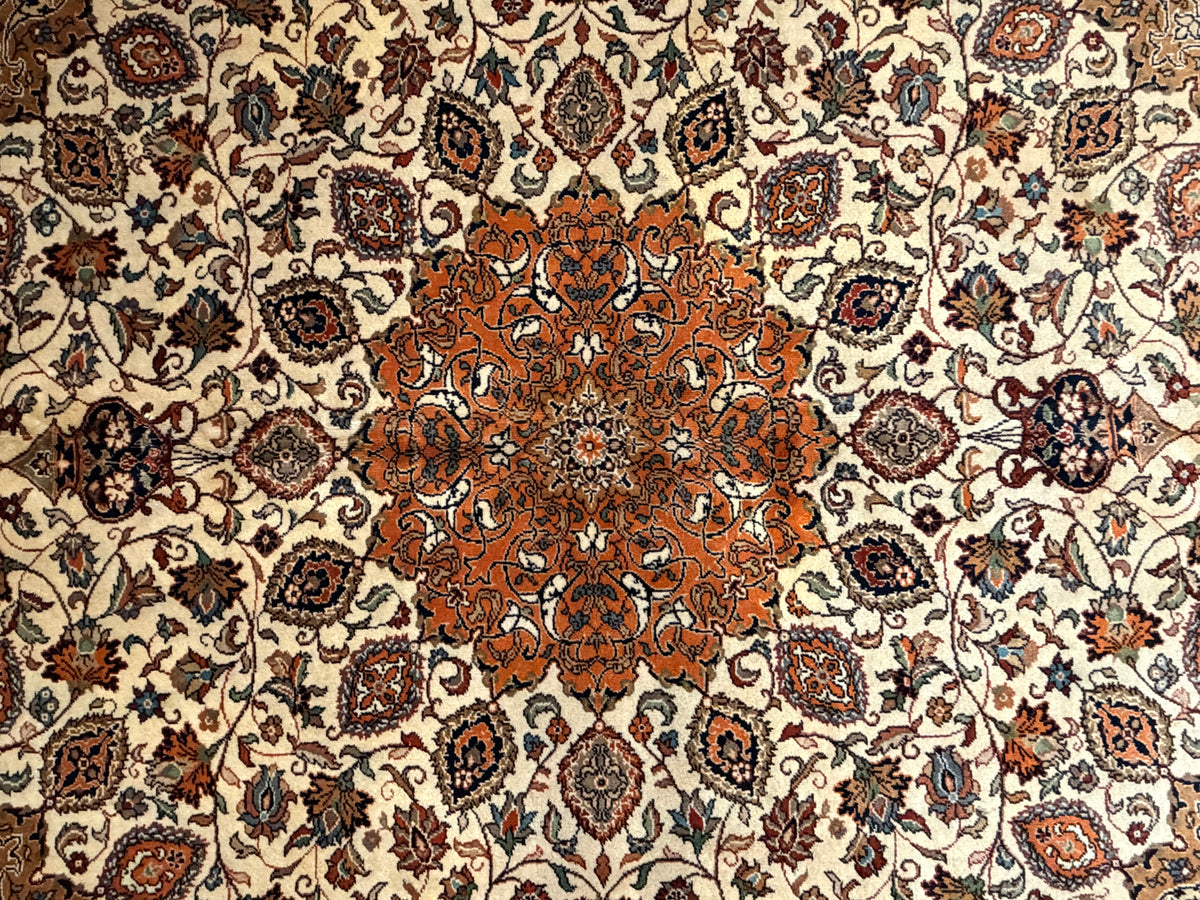 Hand-Knotted Persian Tabriz Rug- Signed - 7’10”x9’10”