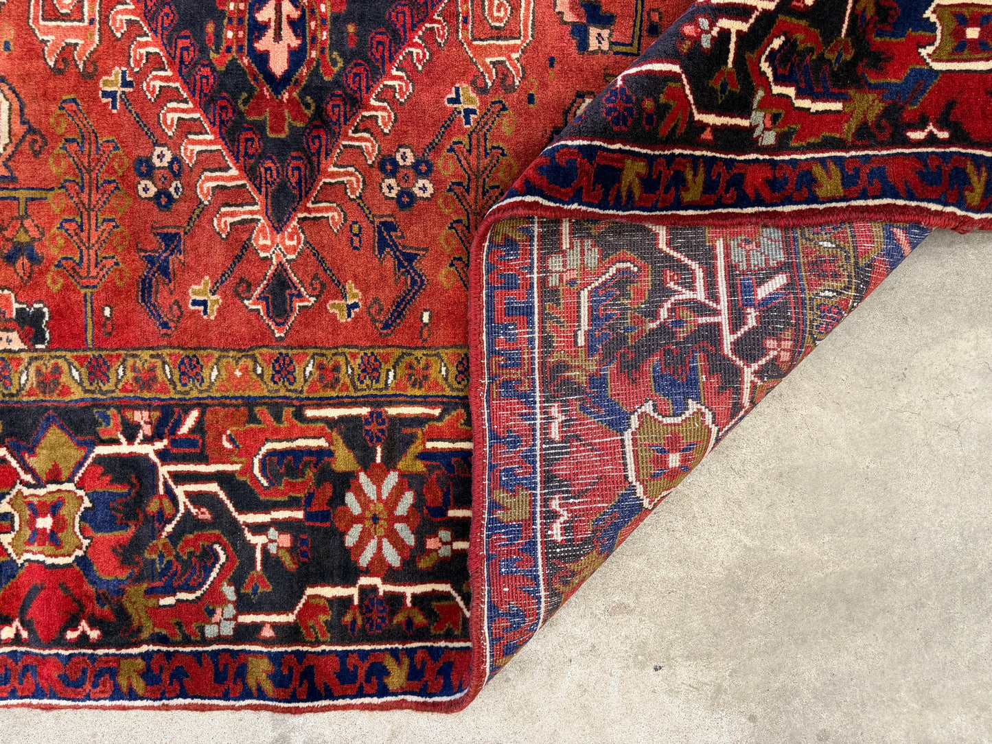 Hand-Knotted Persian Heriz Rug - 9’3”x12’2”