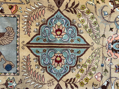 11’3”x16’3” Hand-Knotted 70 Raj Signed Persian Tabriz Rug