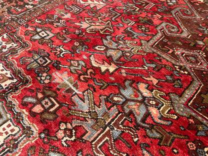 9’8”x12’6” Hand-Knotted Persian Heriz Area Rug