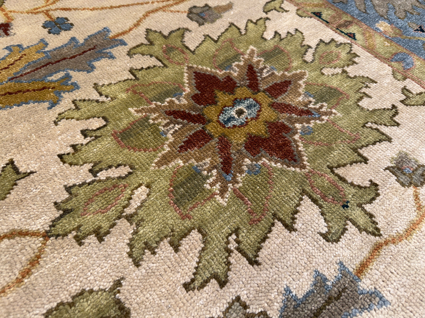 8’x9’10” Hand-Knotted Wool IndoMahal Area Rug