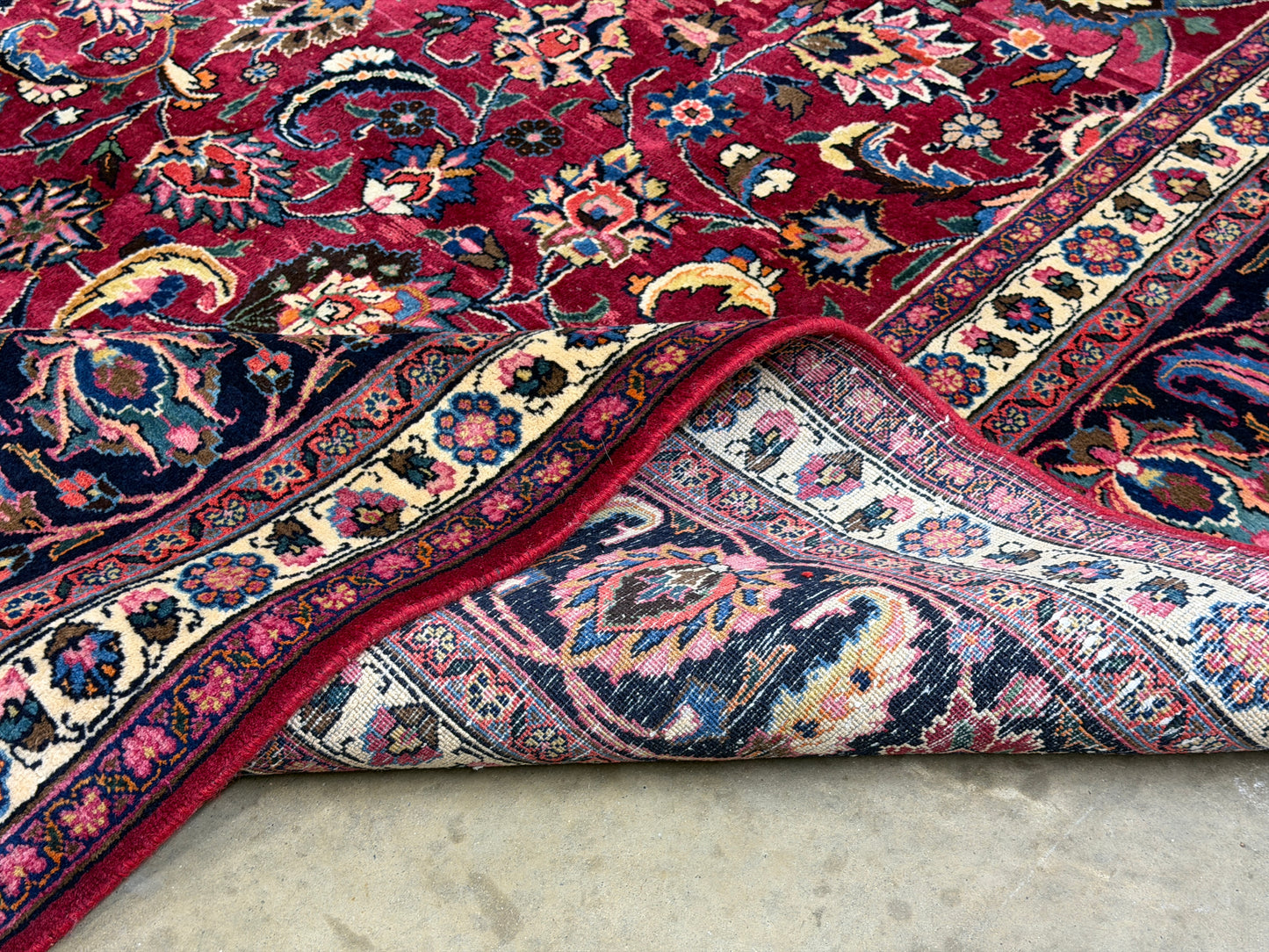 Hand-Knotted Persian Mashad Rug - 10’1”x12’10”