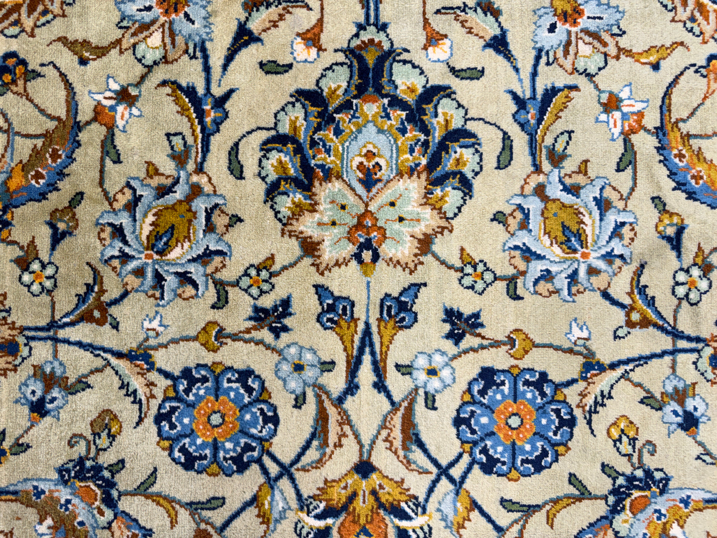Hand-Knotted Persian Kashan Rug - Signed - 10’5”x13’10”