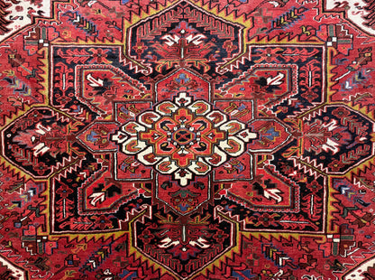Hand-Knotted Persian Heriz Rug - 10’x13’