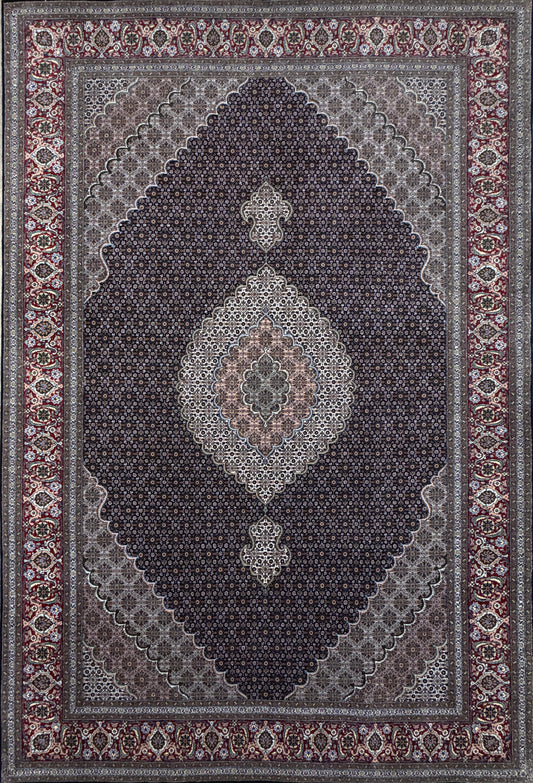 Hand-Knotted Persian Tabriz Mahi Rug - 6'7"x9'10"