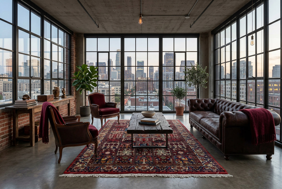 Hand-Knotted Persian Bakhtiari Rug - 5’5”x10’8”