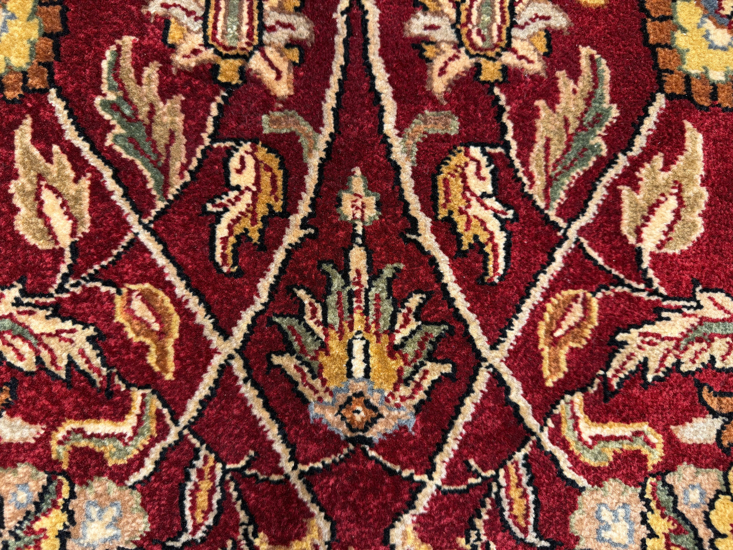 8’9”x12’3” Hand-Knotted Very Fine Wool Agra Area Rug 50 Raj