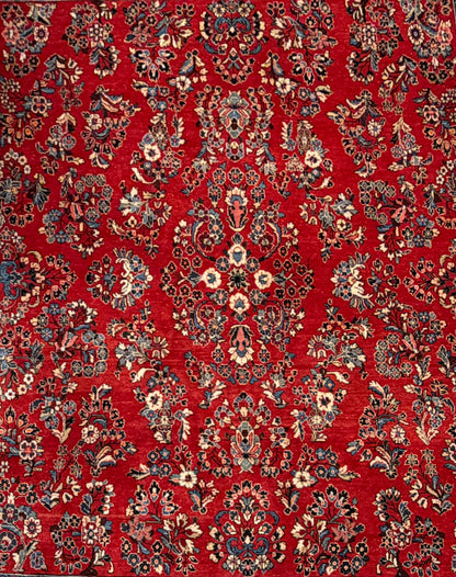 Hand-Knotted Persian Sarouk Rug - 8’x9’7”