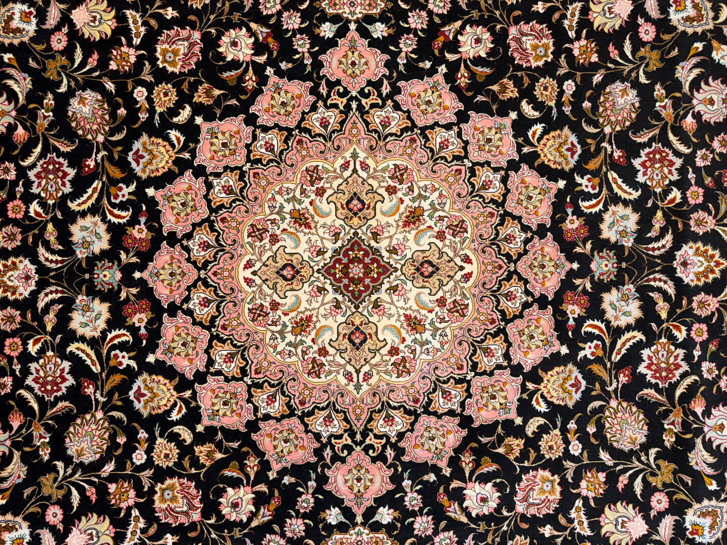 Hand-Knotted 50 Raj Persian Tabriz Rug - 9’11”x12’11”