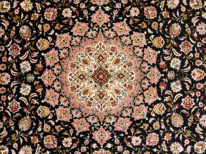 Hand-Knotted 50 Raj Persian Tabriz Rug - 9’11”x12’11”