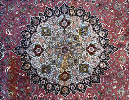 13’3”x20’2” Hand-Knotted 55 Raj Persian Tabriz Rug