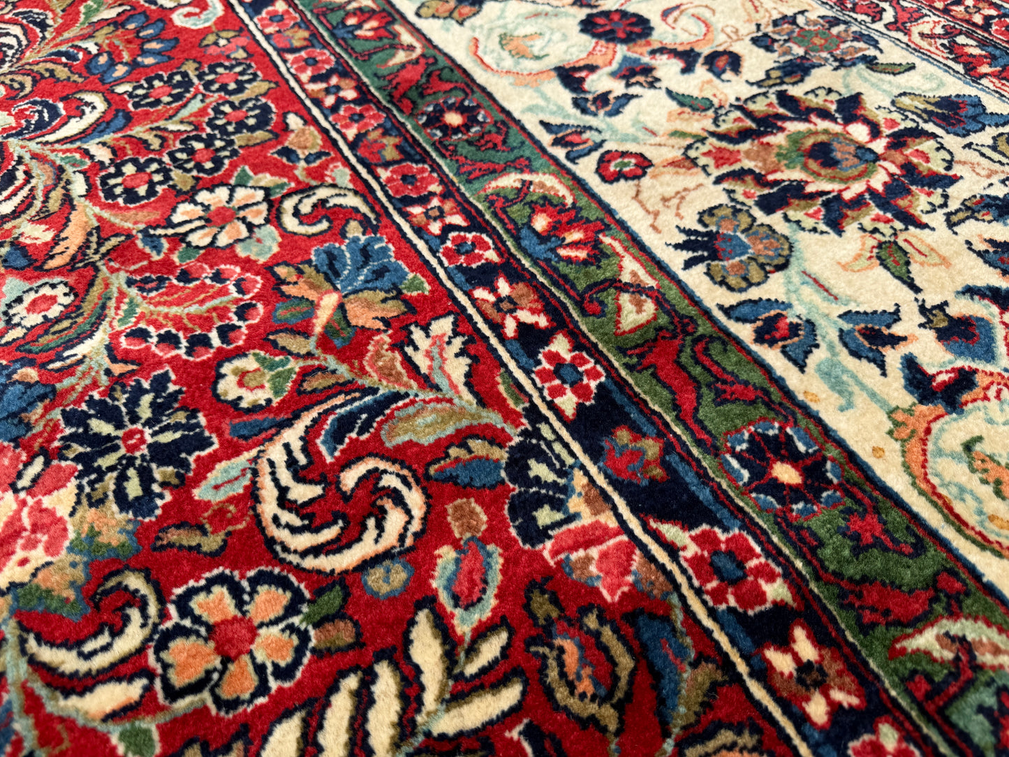 Hand-Knotted Persian Sarouk Rug - 10’x21’8”