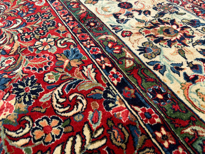 Hand-Knotted Persian Sarouk Rug - 10’x21’8”
