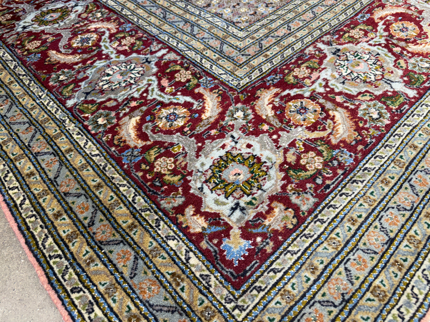 Hand-Knotted Persian Tabriz Mahi Rug - 9’10”x12’3”