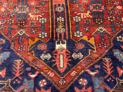 Antique Hand-Knotted Persian Bidjar Rug - 4’3”x7’7”