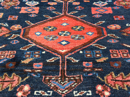 Hand-Knotted Persian Hamadan Rug - 3’10”x6’8”