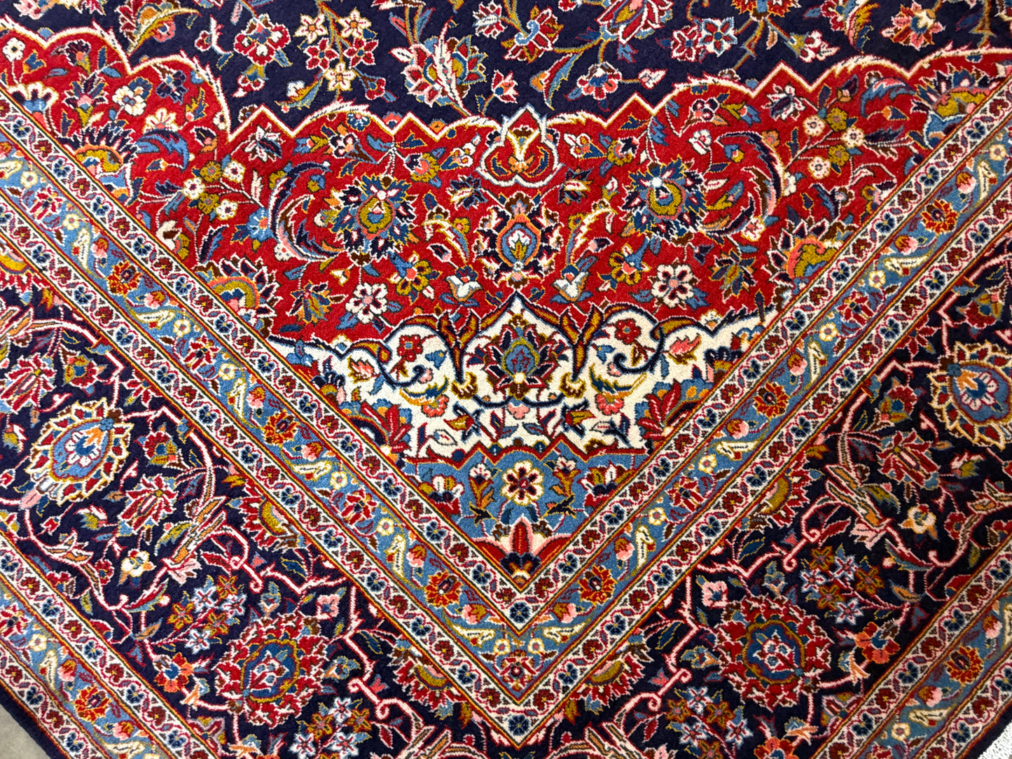 10’3”x16’8” Hand-Knotted Handmade Signed Miraftab Wool Persian Kashan Area Rug