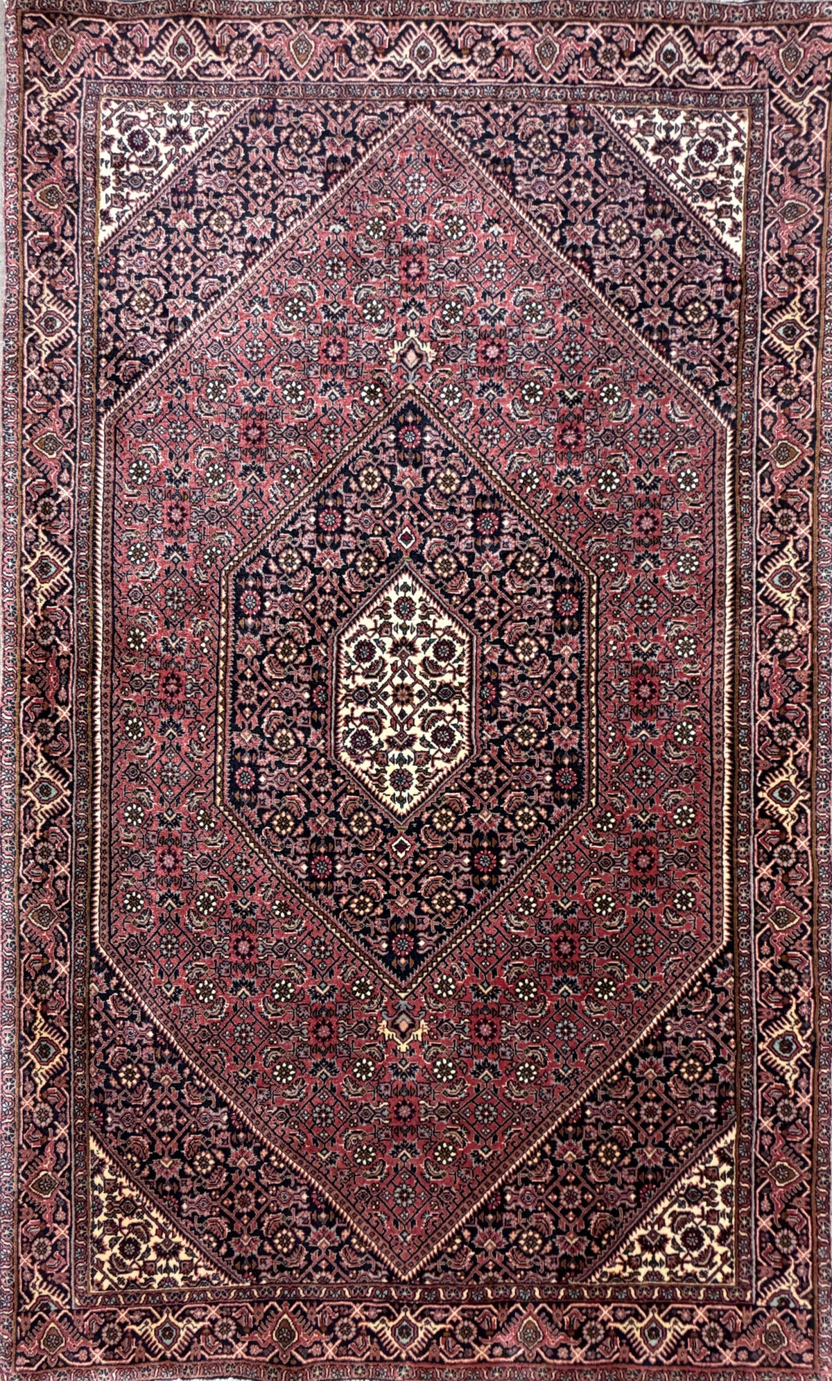 Hand-Knotted Persian Bidjar Rug - 3'7"x6'1"