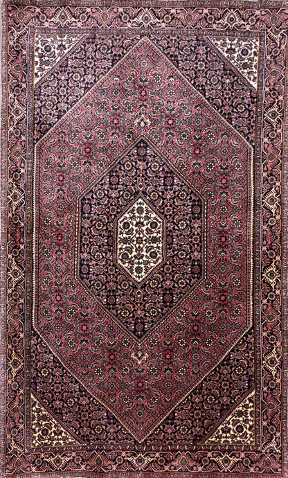 Hand-Knotted Persian Bidjar Rug - 3'7"x6'1"