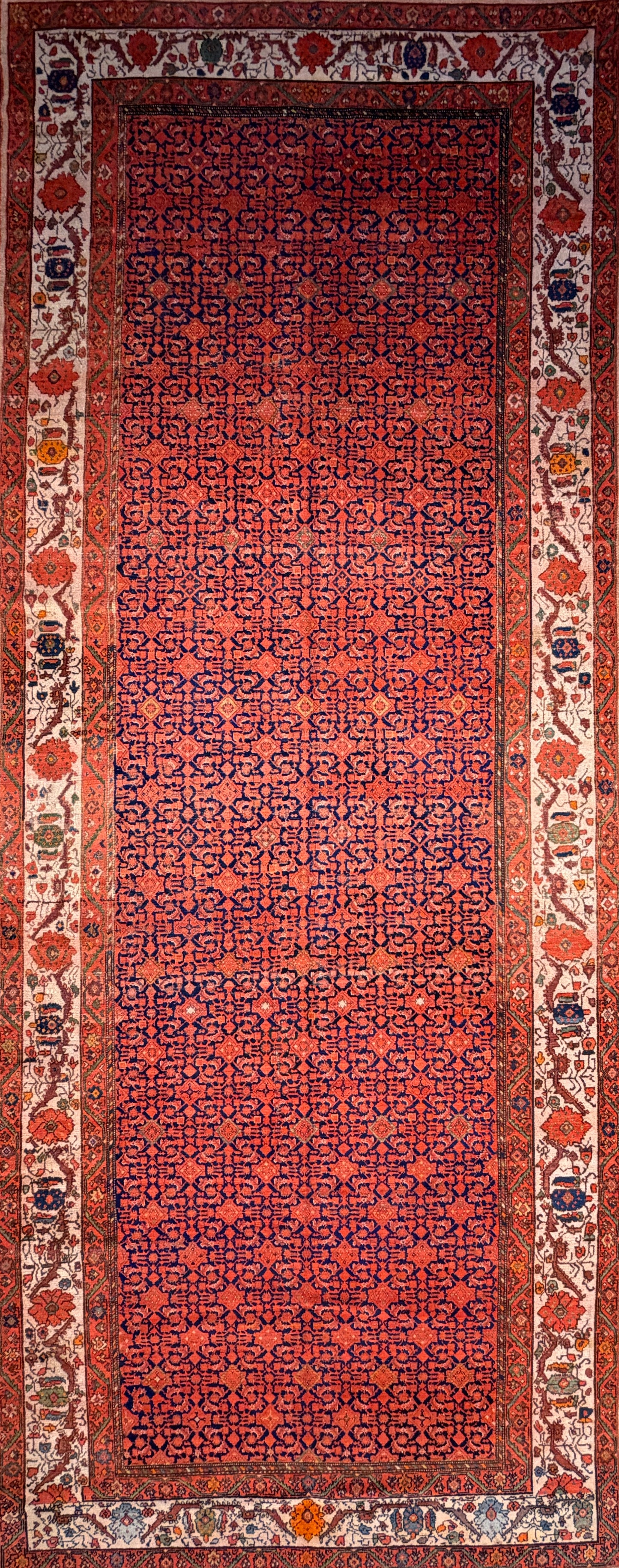 Antique Hand-Knotted Persian Malayer Runner - 6’9”x16’4”