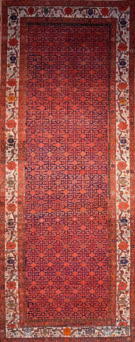Antique Hand-Knotted Persian Malayer Runner - 6’9”x16’4”