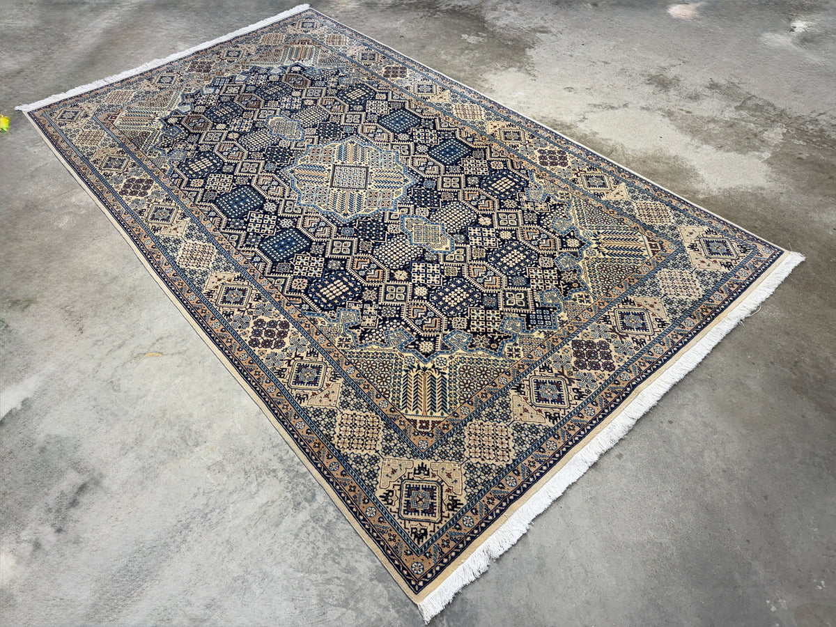 Hand-Knotted Persian Nain Rug - 5’2”x8’9”