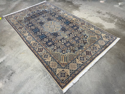 Hand-Knotted Persian Nain Rug - 5’2”x8’9”