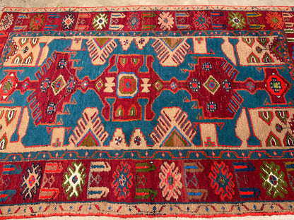Hand-Knotted Persian Hamadan Rug - 4’2”x6’4”