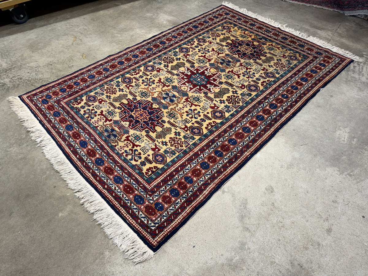 Hand-Knotted Persian Ardabil Rug - 4’2”x7’