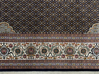 Hand-Knotted Persian Tabriz Mahi Rug - 6'8"x10'