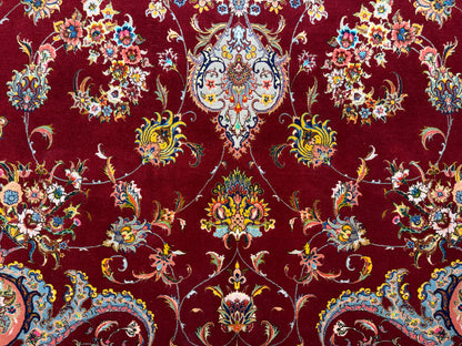 Hand-Knotted 70 Raj Persian Tabriz Rugs - Signed Gharabaghi - 9’10”x13’2”