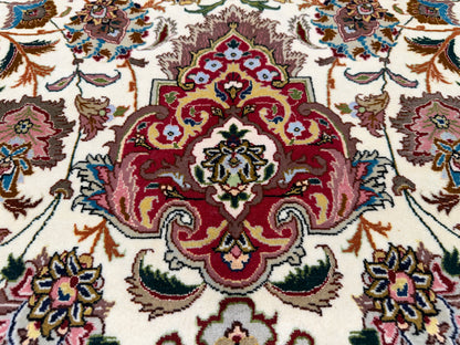 Hand-Knotted 60 Raj Persian Tabriz Rug - 9’10”x13’8”
