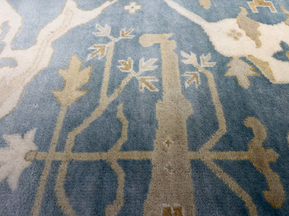 7’10”x10’ Hand-Knotted Wool Oushak Area Rug