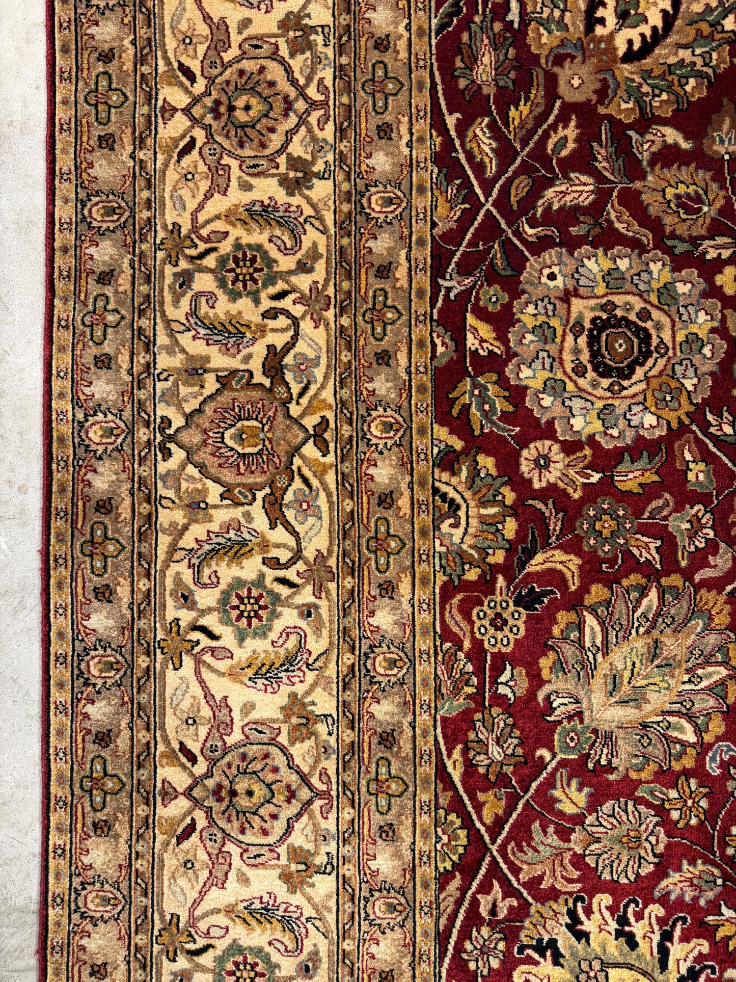 8’9”x12’3” Hand-Knotted Very Fine Wool Agra Area Rug 50 Raj