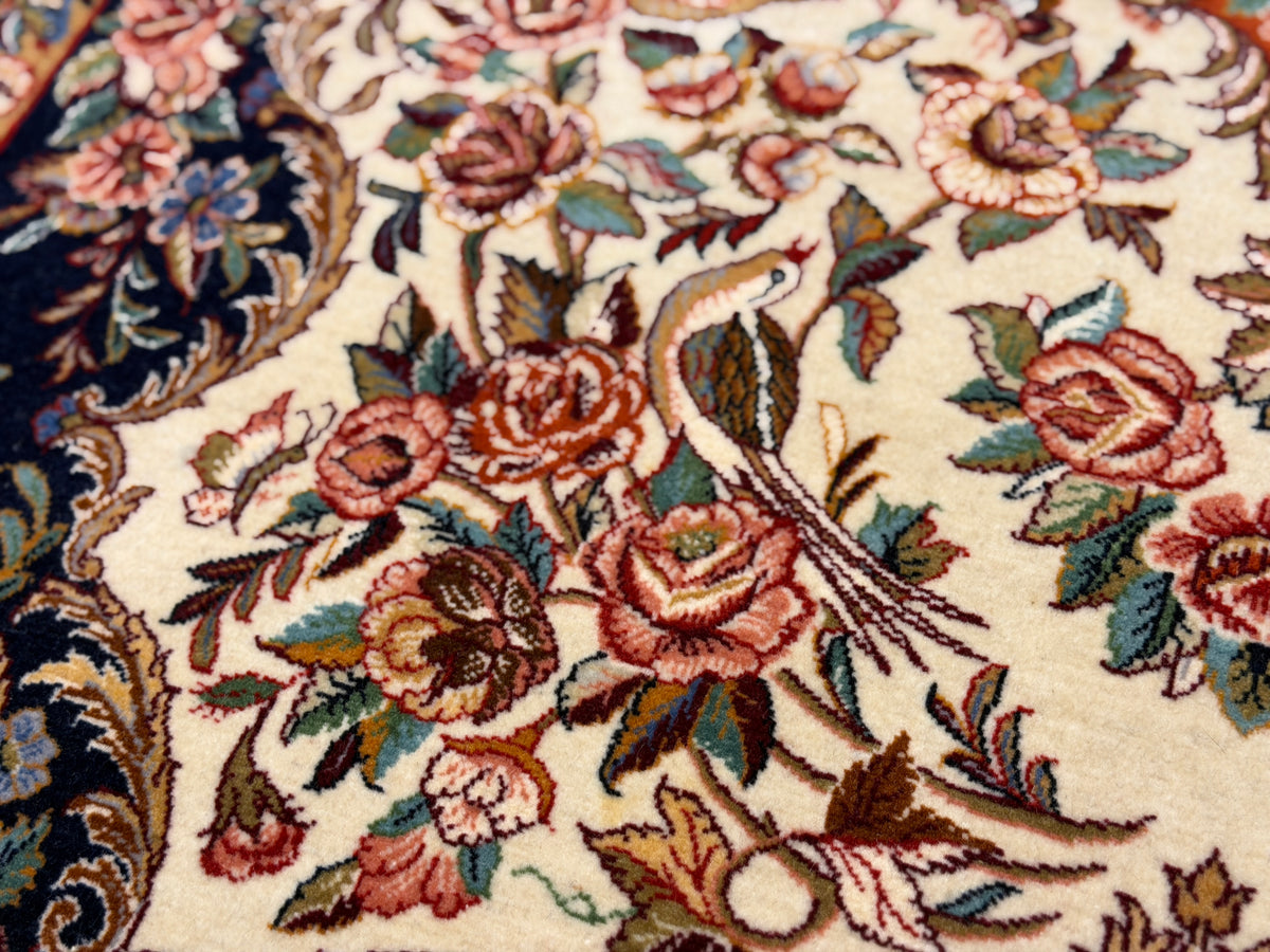 Hand-Knotted Persian Sarouk Rug - 4’5”x6’6”