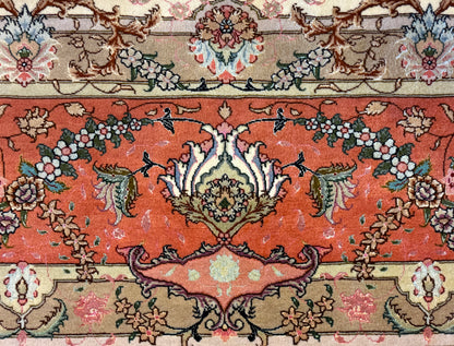 10’x12’9” Fine Hand-Knotted Persian Tabriz Area Rug