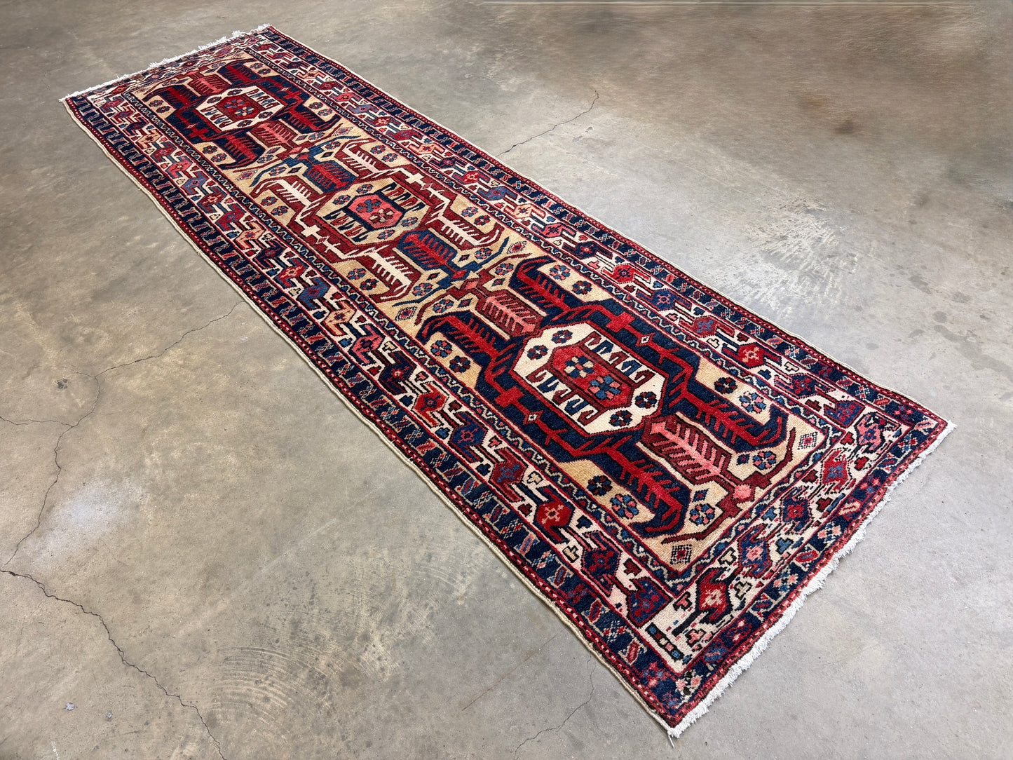 Hand-Knotted Nahavand Runner - 3’2”x10’5”