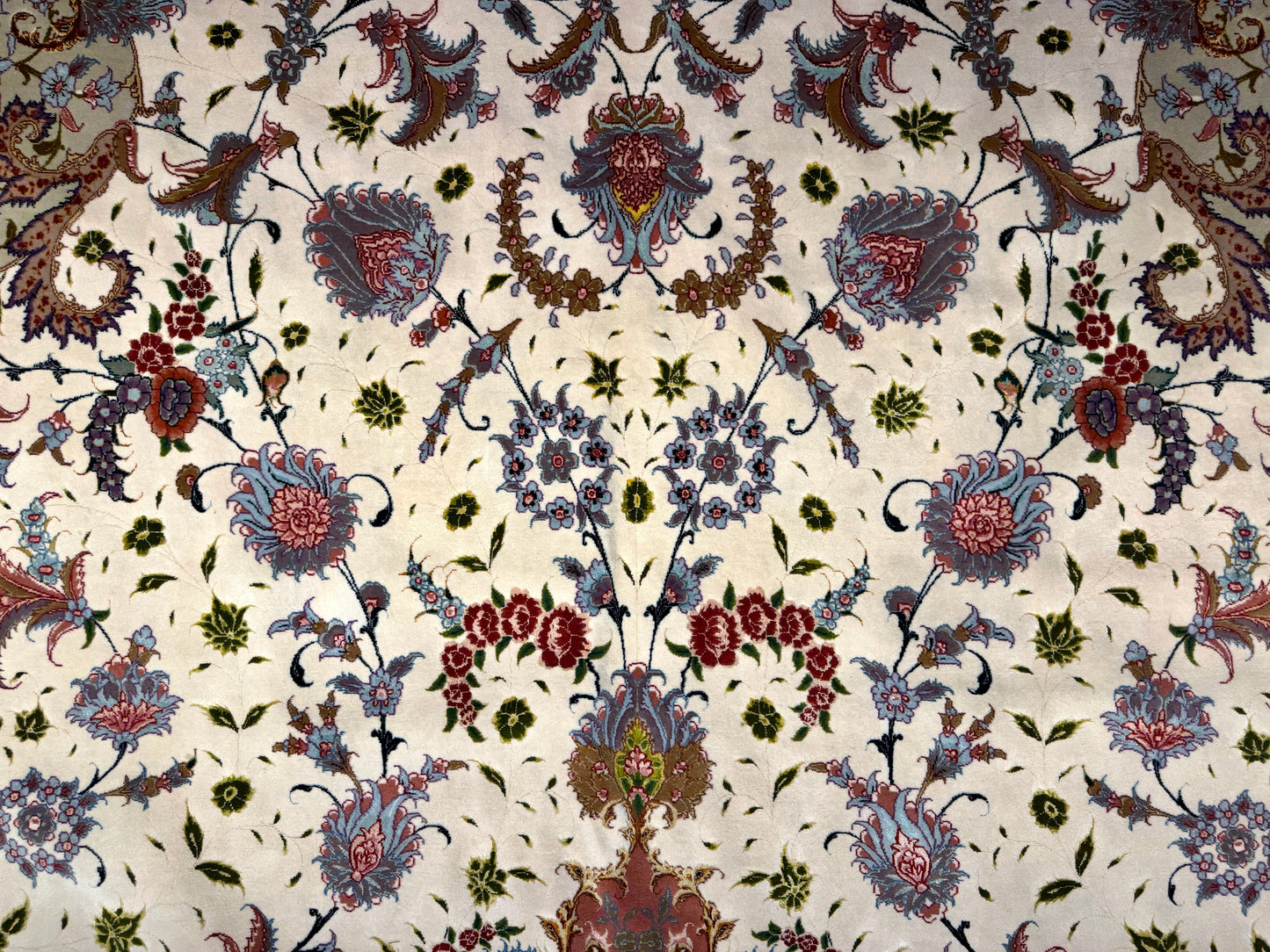 13’x19’10” Very Fine Hand-Knotted 80 Raj Persian Tabriz Rug - Signed