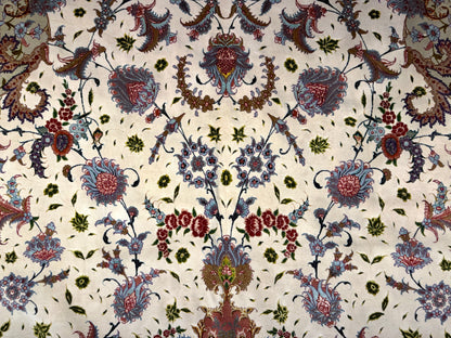 13’x19’10” Very Fine Hand-Knotted 80 Raj Persian Tabriz Rug - Signed